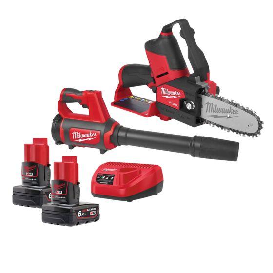 Milwaukee M12FPP2OP1-602 12V Hatchet Pruning Saw & Blower Kit With 2x 6Ah Batteries Price Comparisons | Compare The Build