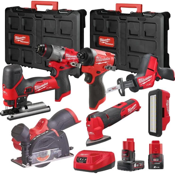 Milwaukee M12FPP7B2-622P 12V Fuel 7 Piece Powerpack Tool Kit Price Comparisons | Compare The Build