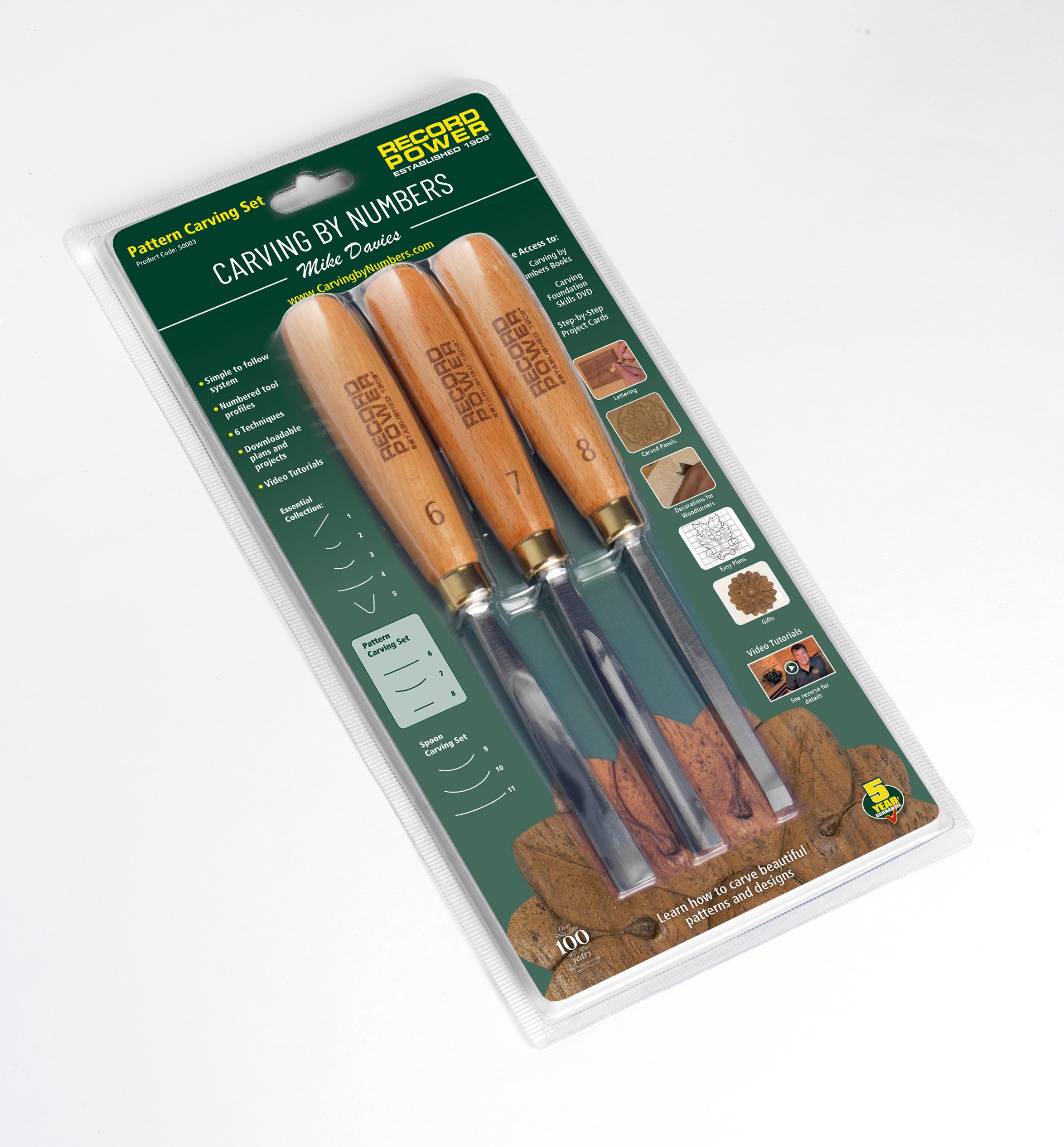 Record Power 50003 3 Piece Carving by Numbers Comprehensive Pattern Tool Set Price Comparisons | Compare The Build