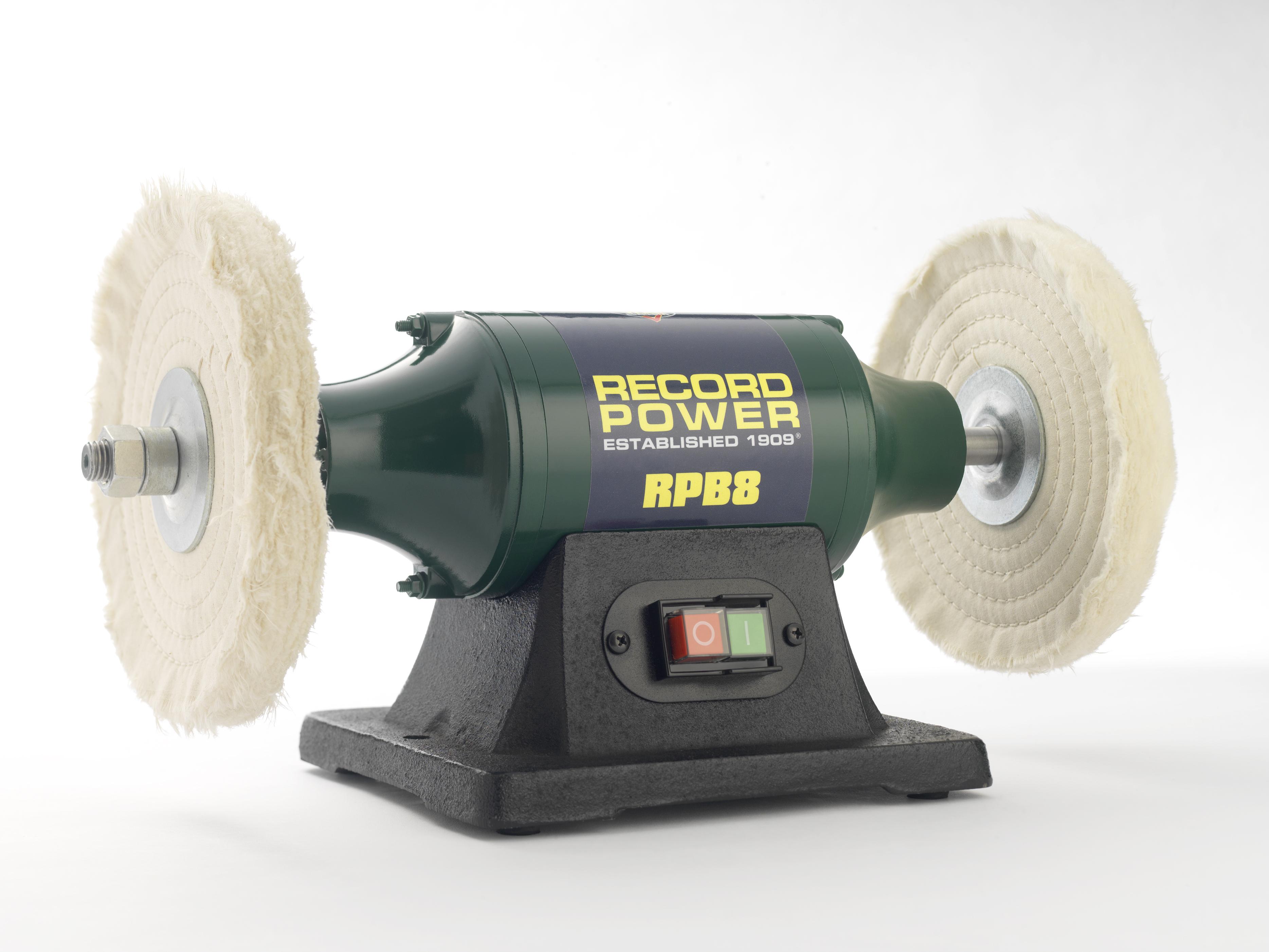 Record Power RPB8 8" Polishing / Buffing Machine with NVR Switch