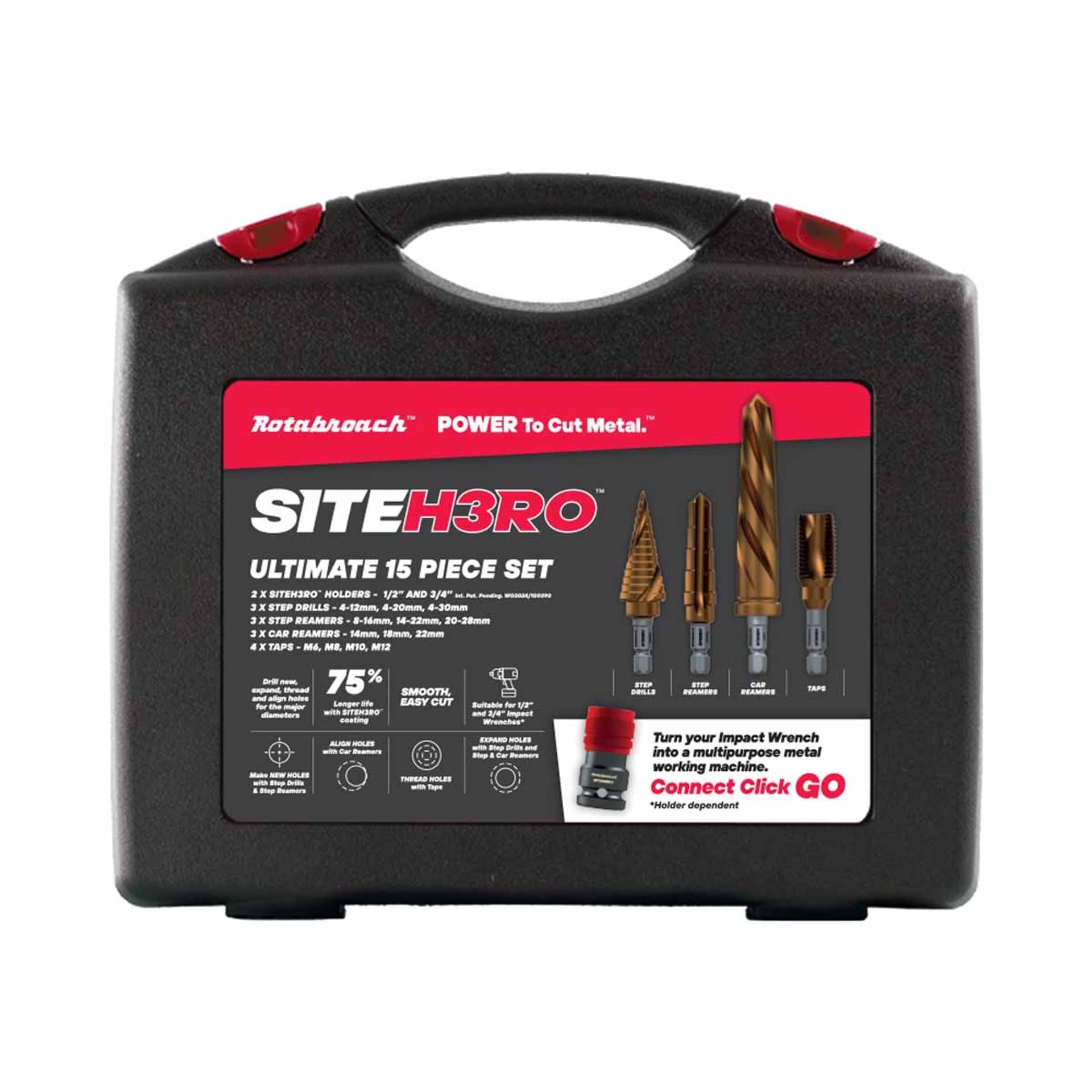 Rotabroach SHR1 SITEH3RO Ultimate Metric 15 Piece Kit