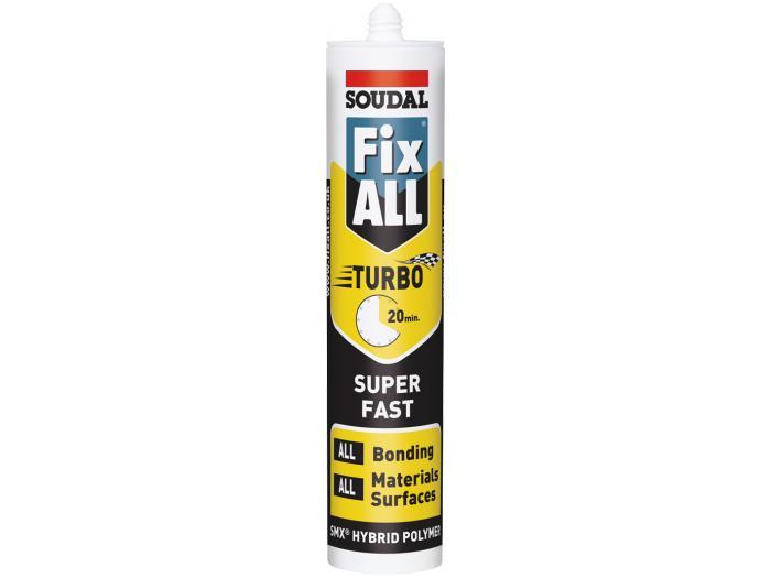 Soudal Fix ALL Turbo Sealant & Adhesive White 290ml Price Comparisons | Compare The Build