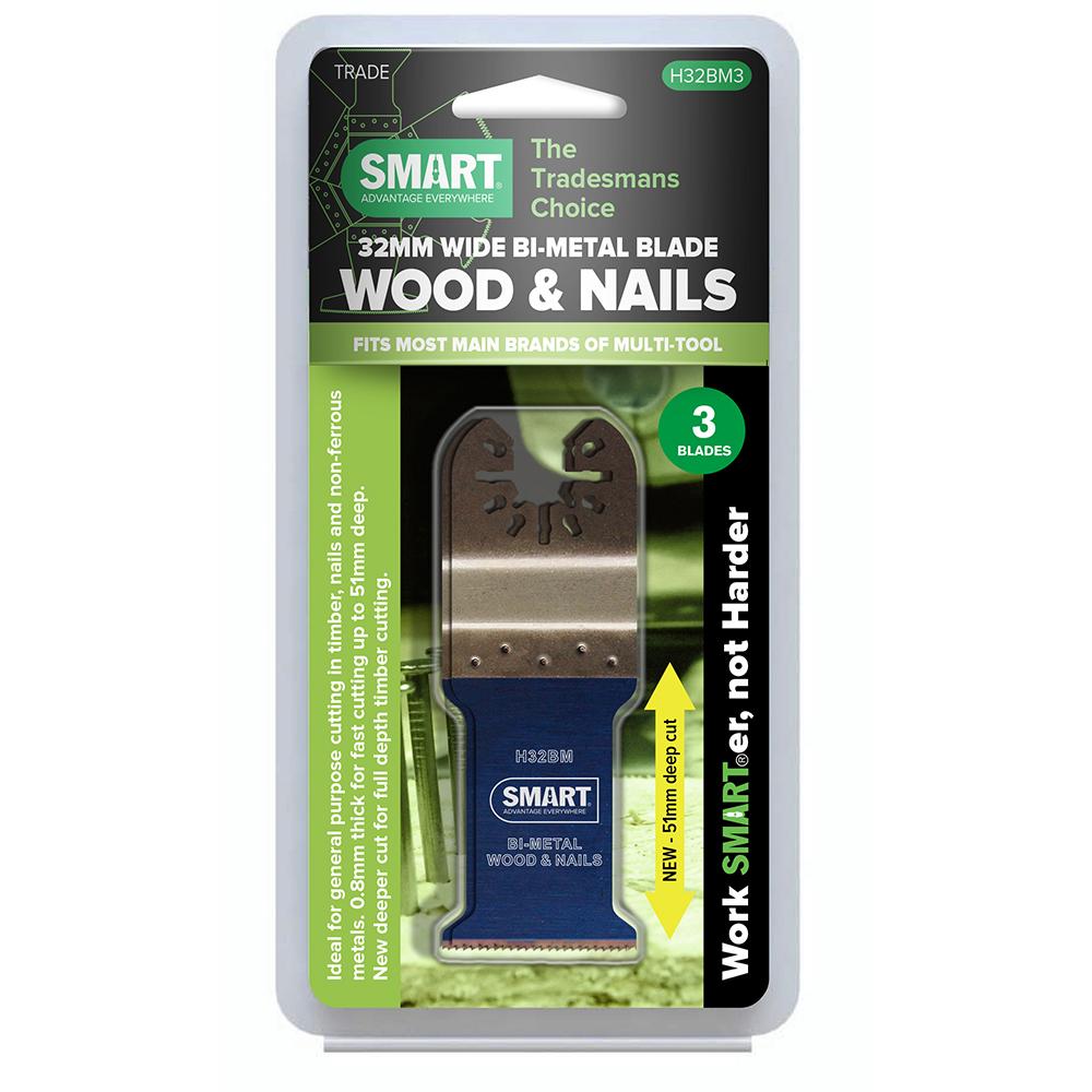 SMART Trade H32BM3 32mm Bi-Metal Multi Tool Blades Pack Of 3 Price Comparisons | Compare The Build