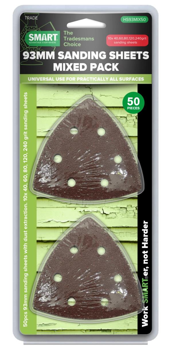 SMART Trade 93mm Multi Tool Mixed Grit Sanding Sheets Pack Of 50 Price Comparisons | Compare The Build