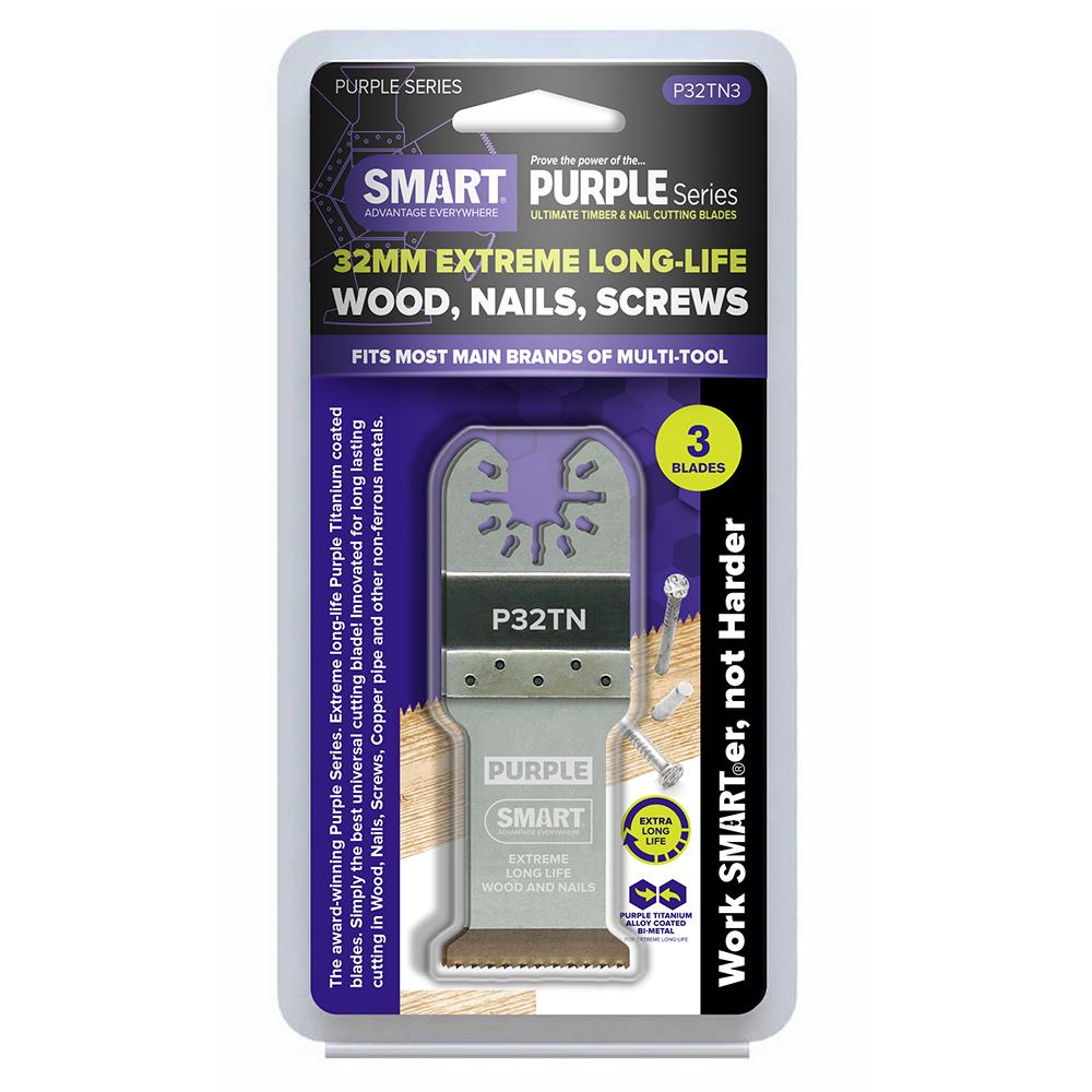SMART Purple Series 32mm Titanium Alloy Bi-Metal Multi Tool Blade Pack Of 3 Price Comparisons | Compare The Build