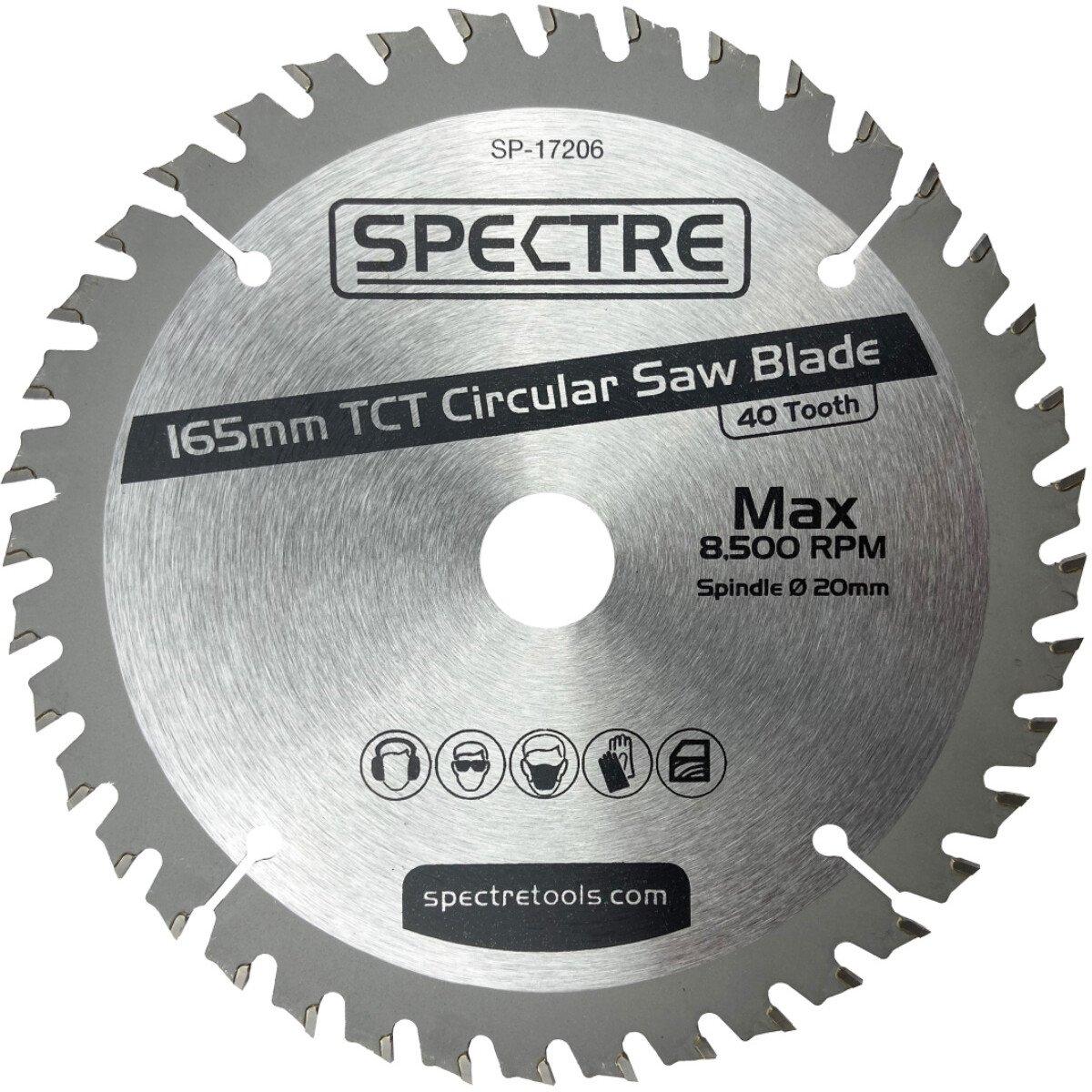 Spectre SP-17206 165mm x 20mm x 40T TCT Circular Saw Blade Price Comparisons | Compare The Build