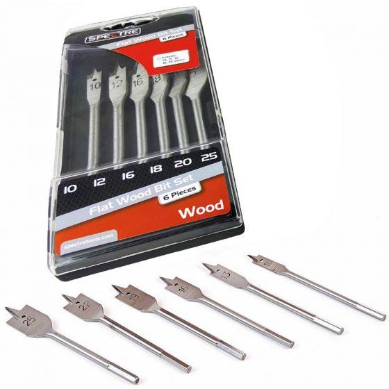 Spectre SP17261 6 Piece Flat Wood Bit Set Price Comparisons | Compare The Build