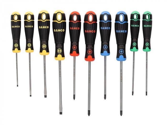 Bahco BAHB219010RB Coloured Handle Screwdriver 10 Piece Set Price Comparisons | Compare The Build