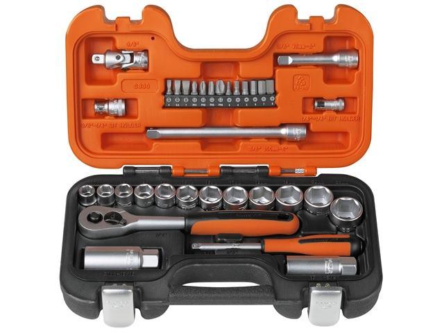 Bahco S330 Socket 34 Piece Set 3/8in Drive With 1/4in Accessories Price Comparisons | Compare The Build
