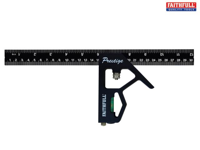 Faithfull Prestige Combination Square Black Aluminium 300mm Price Comparisons | Compare The Build