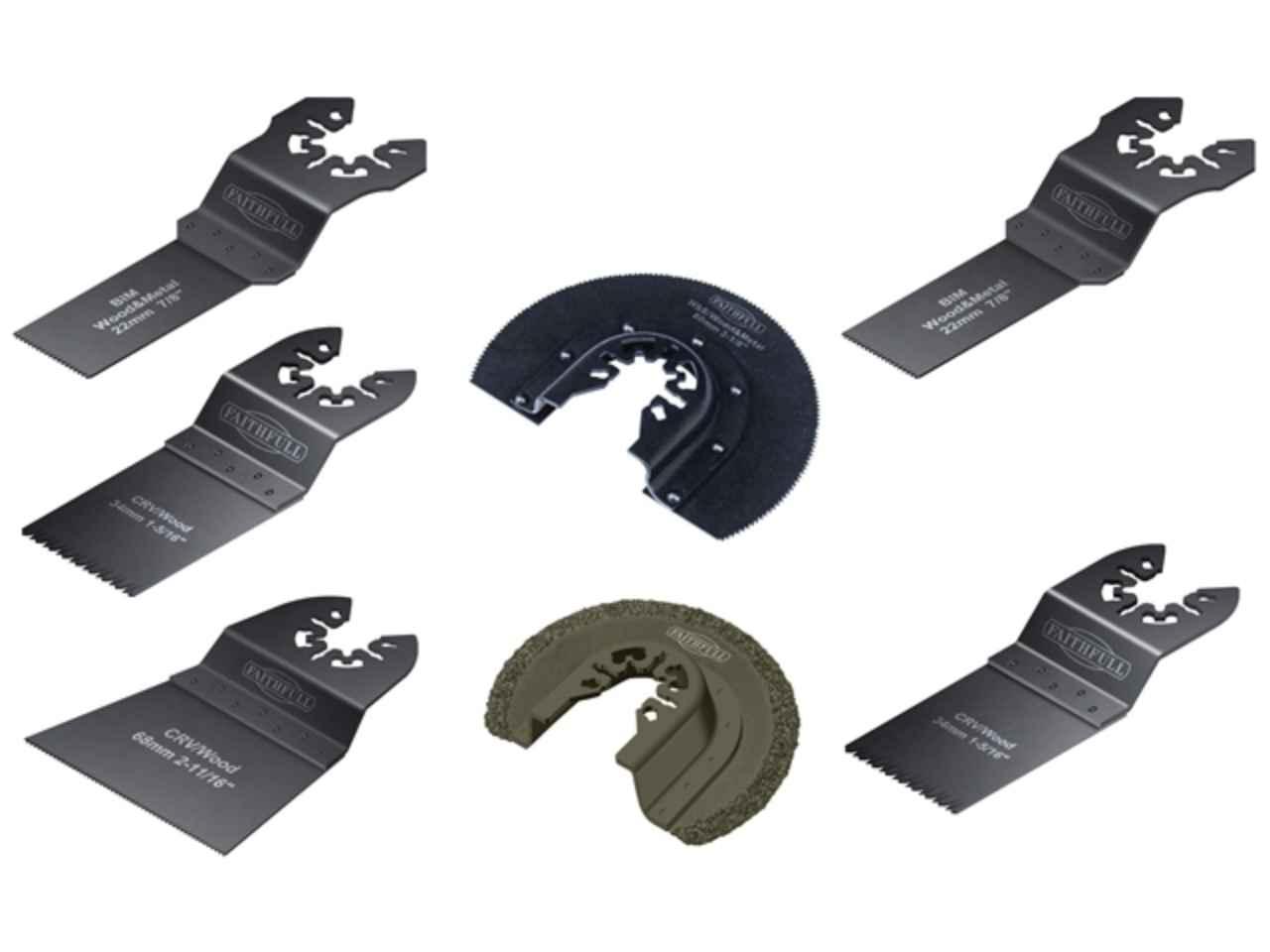 Faithfull Multi-Function Tool Blade Set, 7 Piece Price Comparisons | Compare The Build