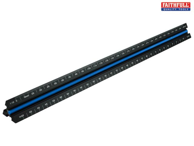 Faithfull Prestige Tri-Scale Architect Rule Black Aluminium Price Comparisons | Compare The Build
