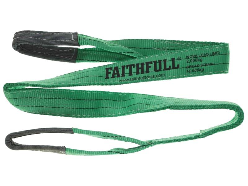 Faithfull Lifting Sling Green 2 Tonne 60mm x 2m Price Comparisons | Compare The Build