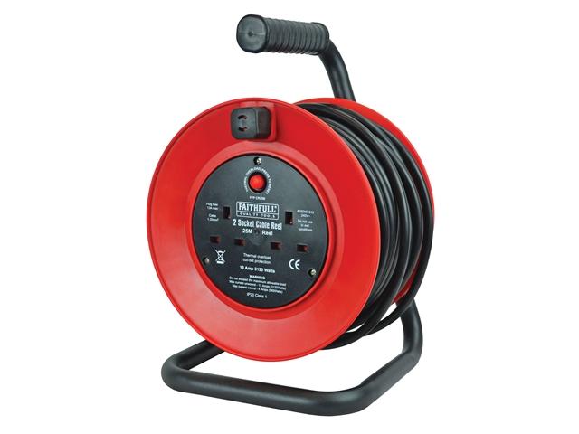 Faithfull 25M 13A 240V Cable Reel Price Comparisons | Compare The Build
