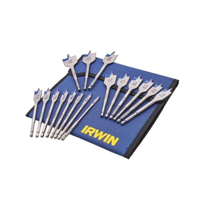 IRWIN Blue Groove 4X Flat Bit 17 Piece Set