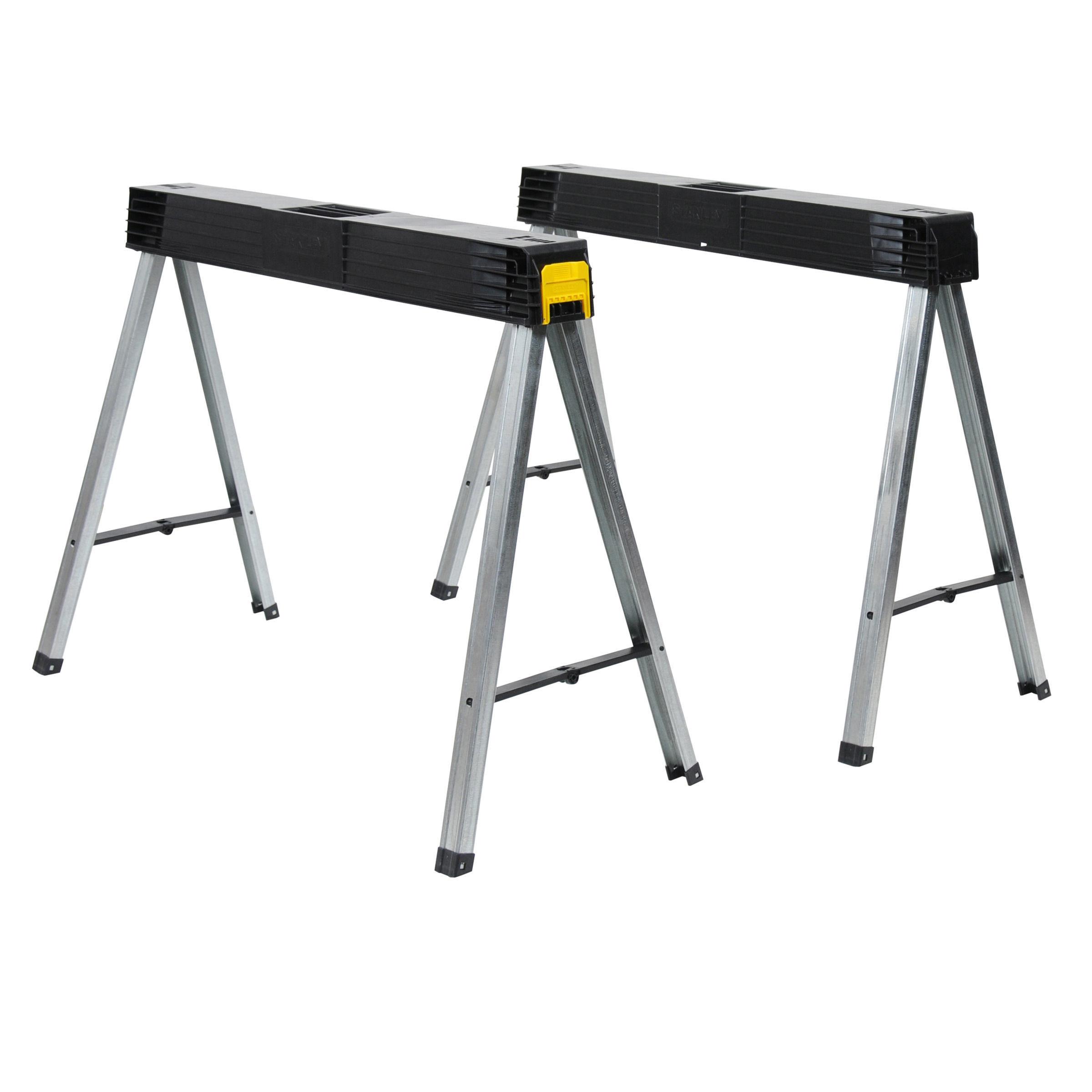 Stanley 197475 Folding Metal Leg Saw Horse Twin Pack Price Comparisons | Compare The Build