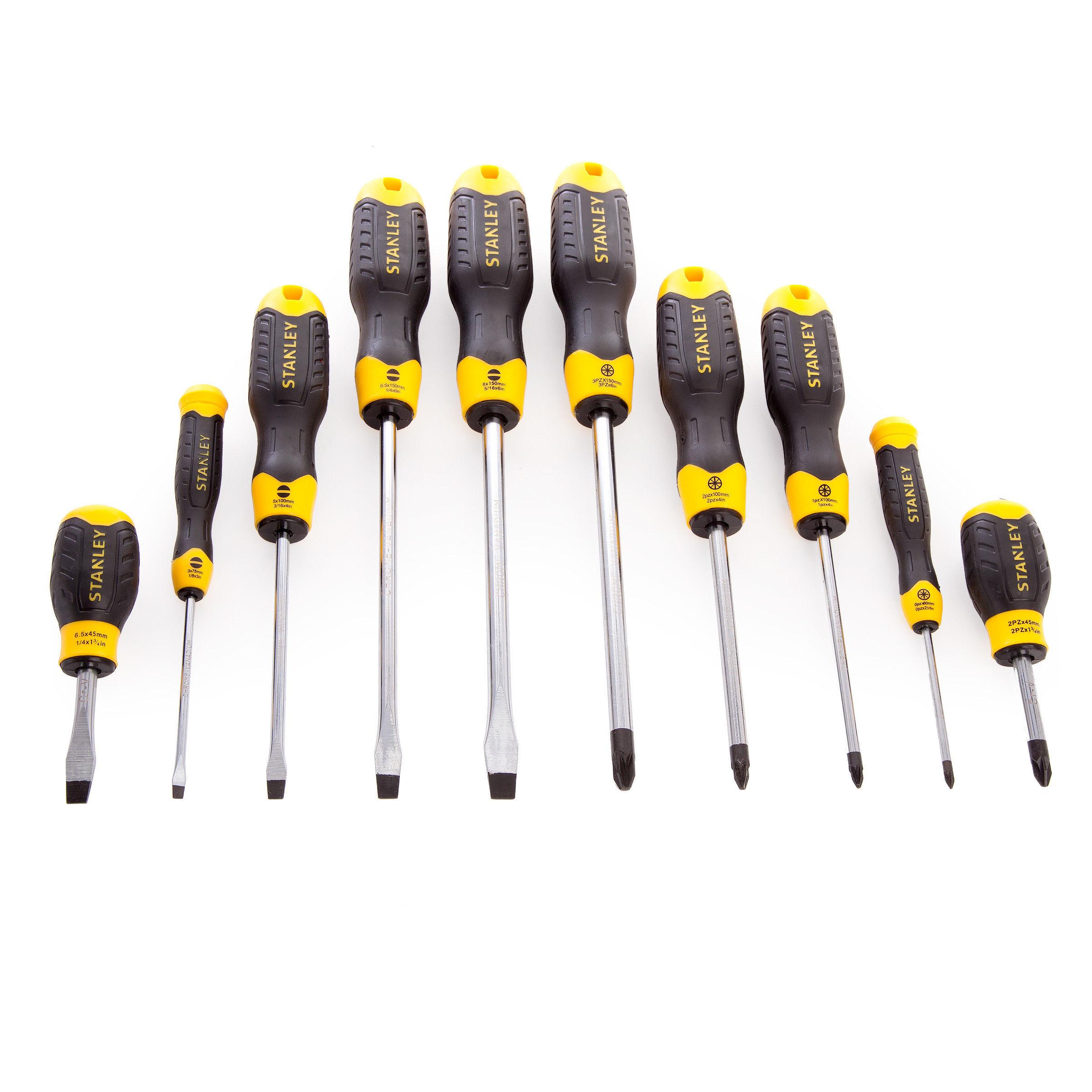 Stanley Cushion Grip Screwdriver 10 Piece Set Price Comparisons | Compare The Build