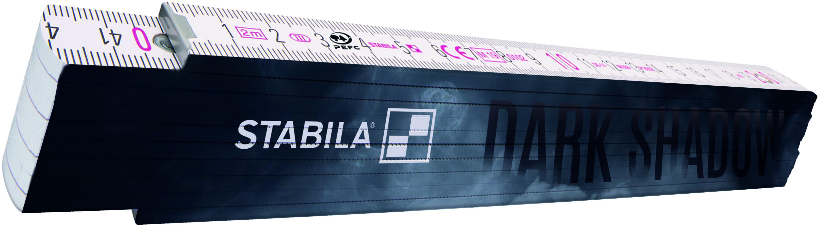 Stabila 1407 Dark Shadow Wooden Folding Rule 2m/6ft