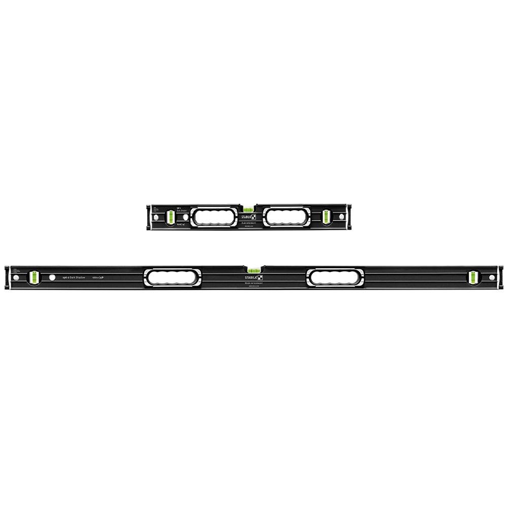 Stabila Dark Shadow 2 Piece Type 196-2 Spirit Level Set 40cm & 183cm