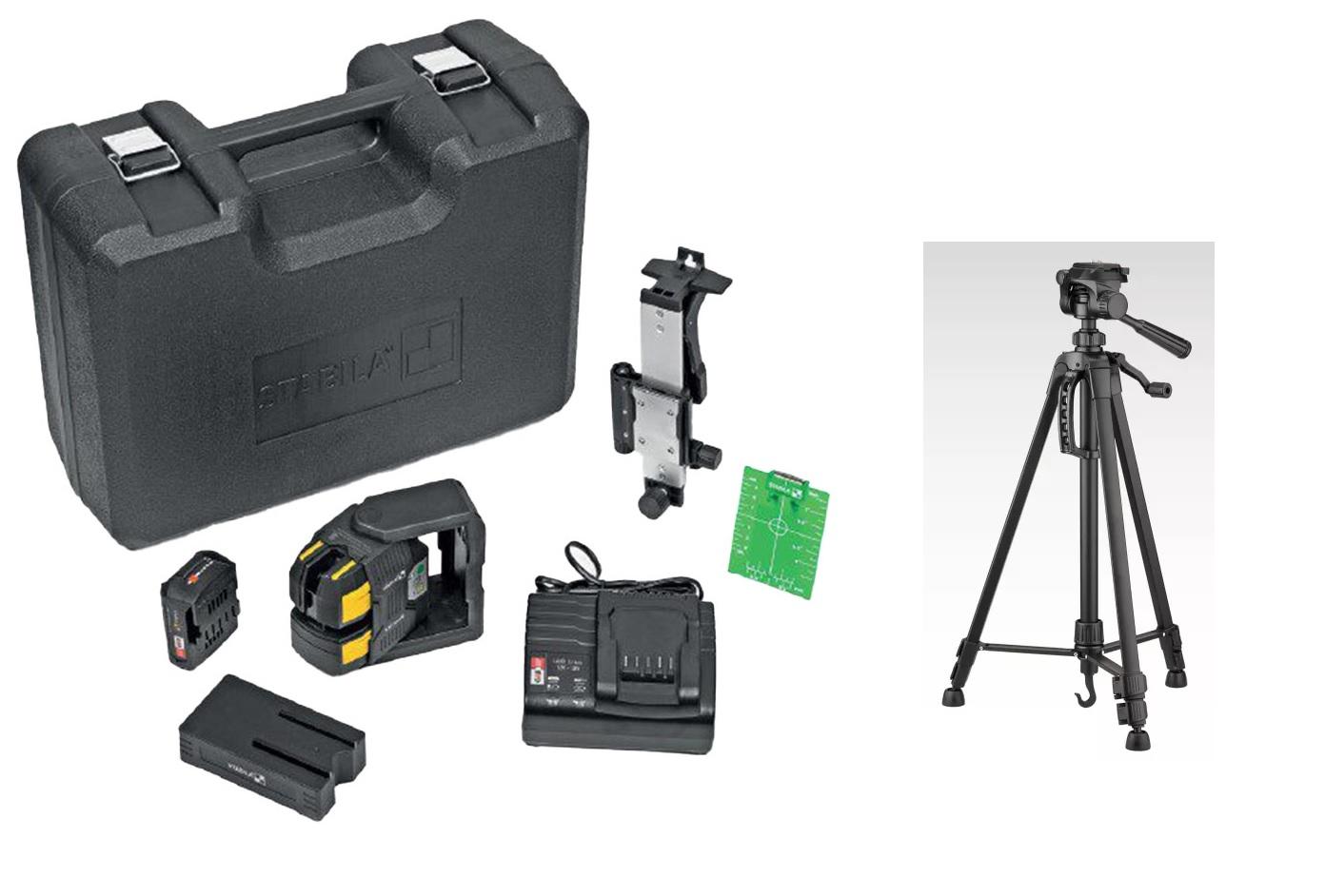Stabila LAX 500 G Crossline Green Laser Kit With 1x 2.0Ah 12V Battery & Tripod Price Comparisons | Compare The Build