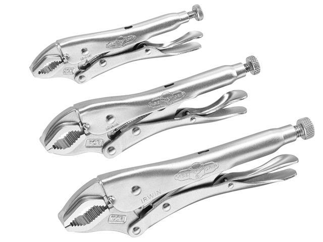 Irwin Vise-Grip VIS10508020 Curved Jaw Locking Pliers 3 Piece Set (5CR/7CR/10CR) Price Comparisons | Compare The Build