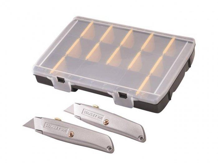 STANLEY 99E Trimming Knife Twin Pack With 50 Spare Blades In Organiser Price Comparisons | Compare The Build