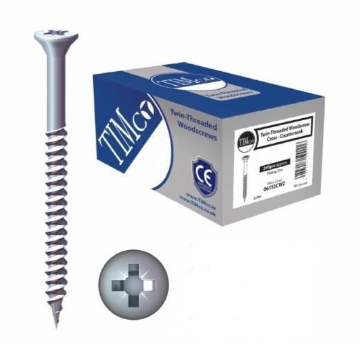TIMco Twin Thread Zinc Countersunk Woodscrew 8 x 1 Qty 200 Price Comparisons | Compare The Build