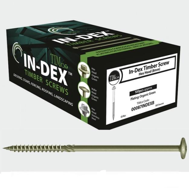 TIMco 8.0 x 400mm In-Dex Wafer Head Green Timber Framing Screws Qty 25 Price Comparisons | Compare The Build