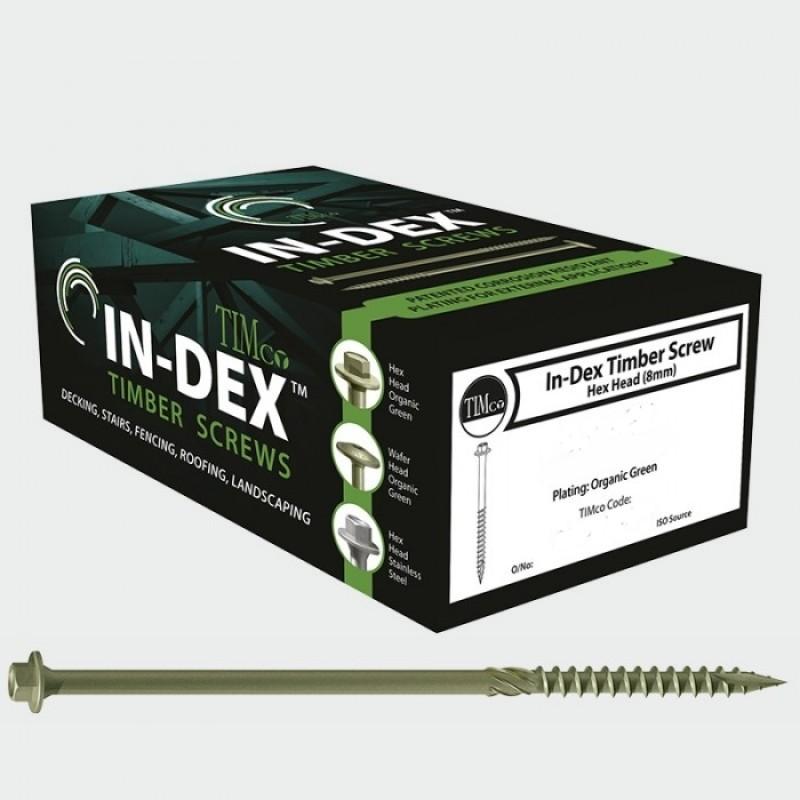 TIMco 6.7 x 60 In-Dex Hex Head Green Timber Framing Screws Qty 50 Price Comparisons | Compare The Build