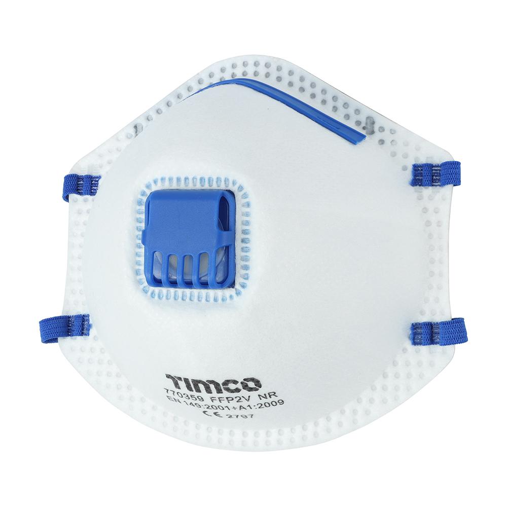 TIMCo FFP2 Moulded Mask With Valve One Size Pack Of 3 Price Comparisons | Compare The Build
