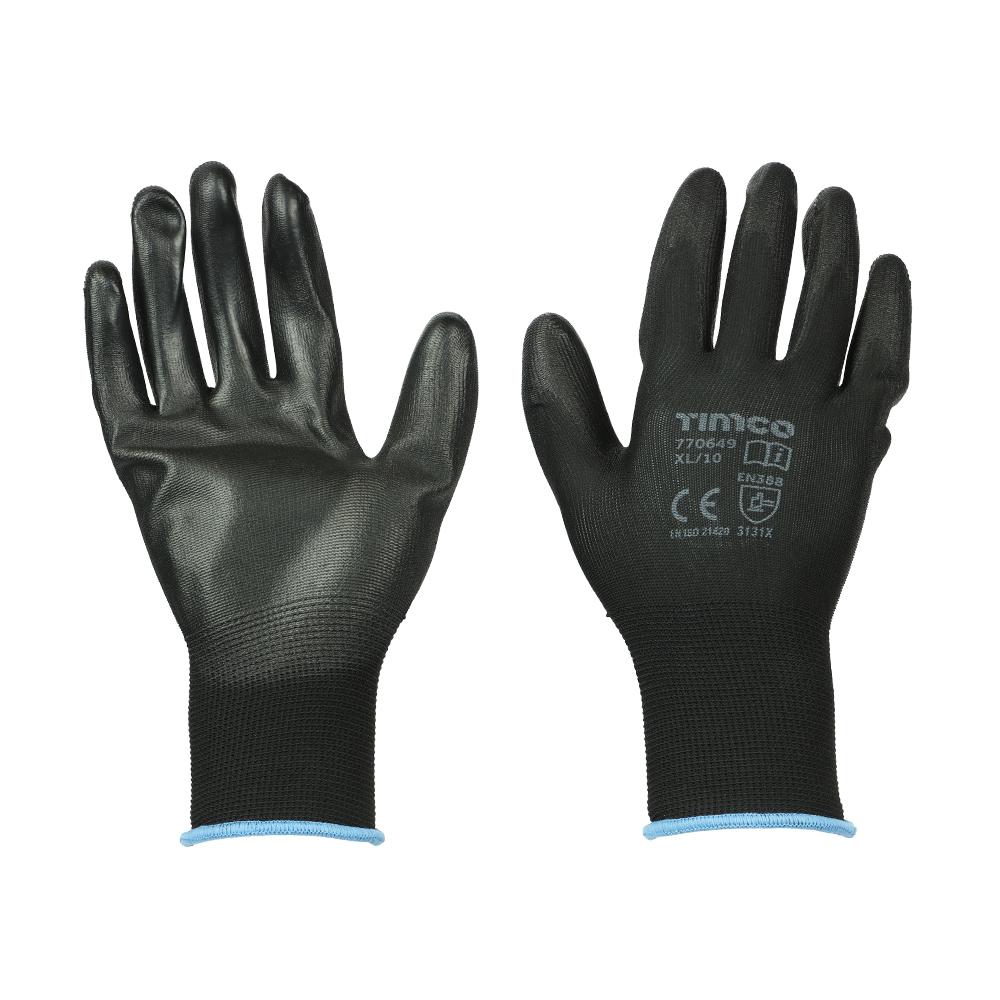 TIMCo Durable Grip Gloves PU Coated Polyester Size X Large Price Comparisons | Compare The Build