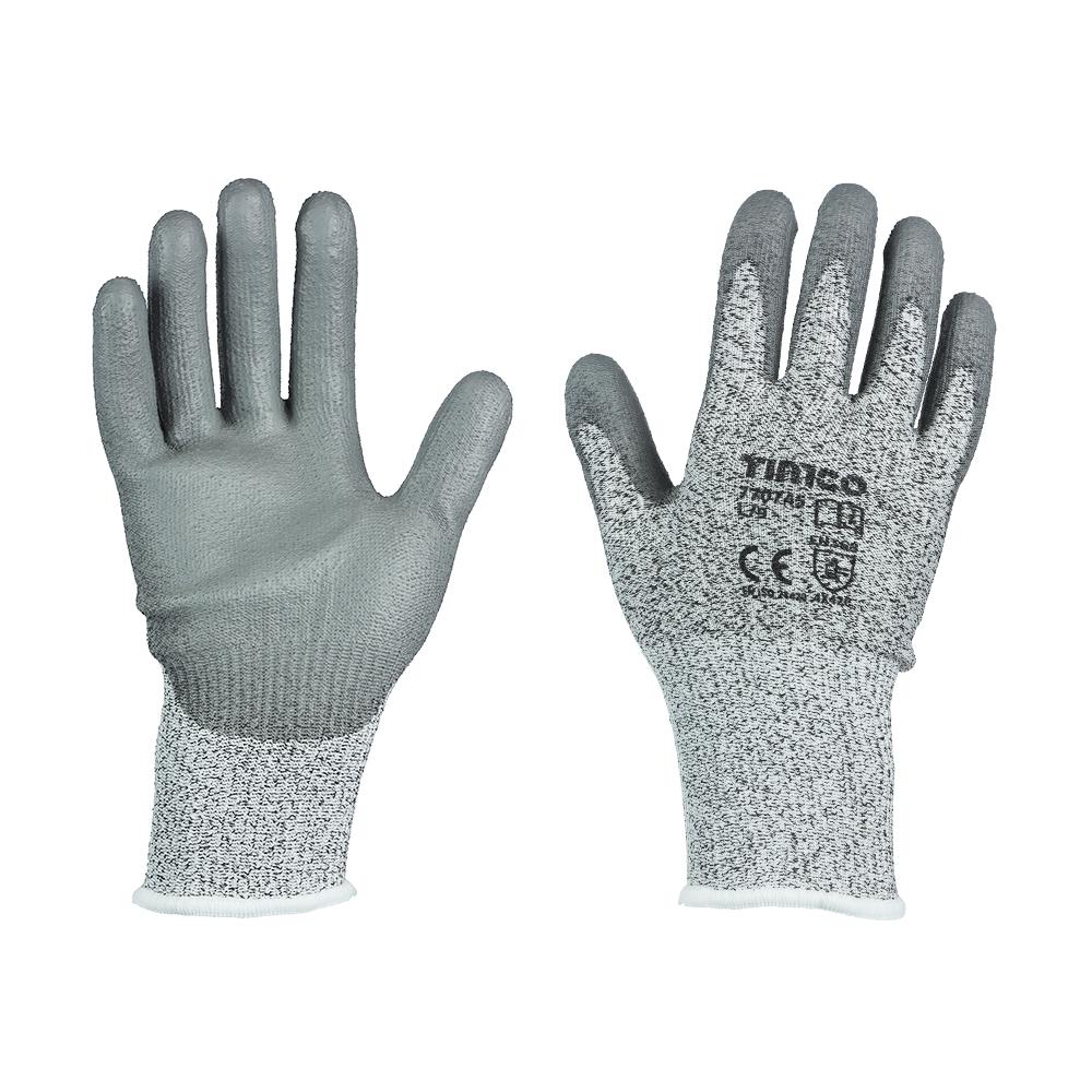 TIMCo High Cut Gloves PU Coated HPPE Fibre With Glass Fibre Size Large Price Comparisons | Compare The Build