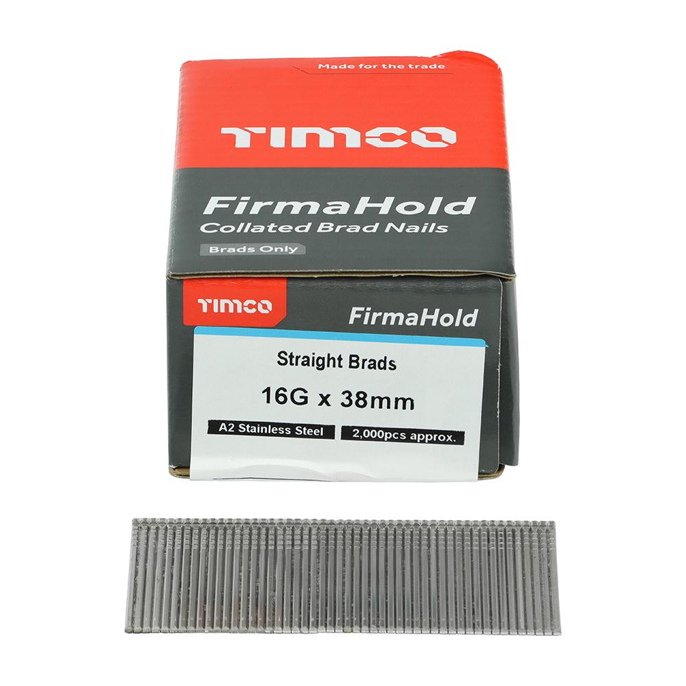 TIMco FirmaHold Straight Stainless Steel Brads 16g x 25mm Qty 2000 Price Comparisons | Compare The Build