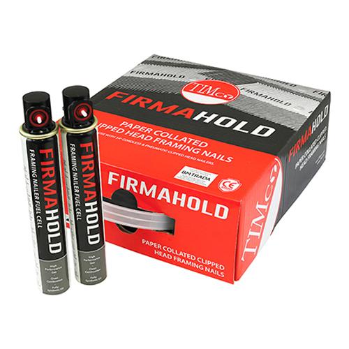 TIMco FirmaHold 3.1 x 75mm Collated Clipped Head Ring Shank Firmagalv+ Nails & Fuel Cells Qty 2200 Price Comparisons | Compare The Build