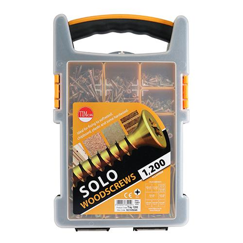 TIMco Solo Zinc & Yellow Cross Recess Woodscrews Mixed Tray 1200pcs Price Comparisons | Compare The Build