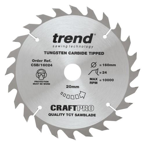 TREND CSB/16024T Craft Saw Blade 160mm x 24T x 16mm Thin Price Comparisons | Compare The Build