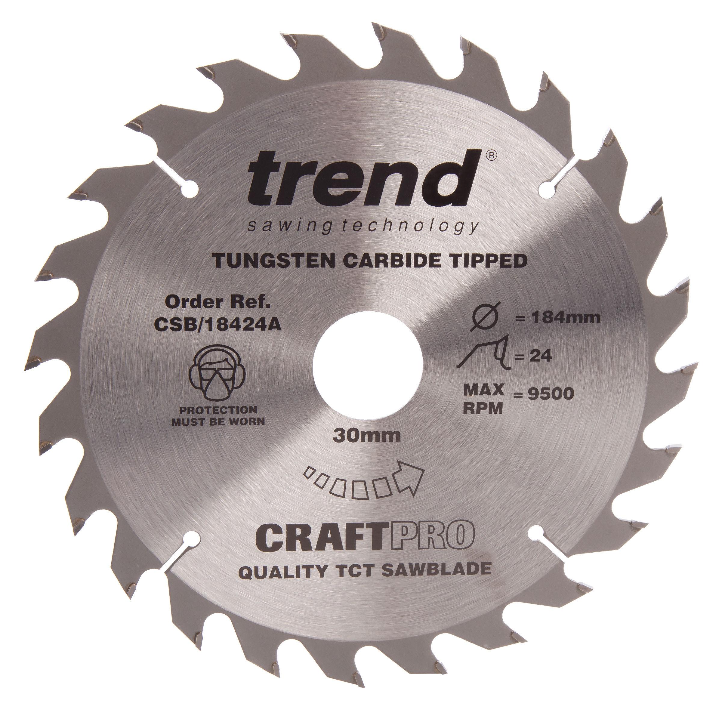 Trend CSB/18424A TCT Craft Saw Blade 184mm x 24T x 30mm Price Comparisons | Compare The Build