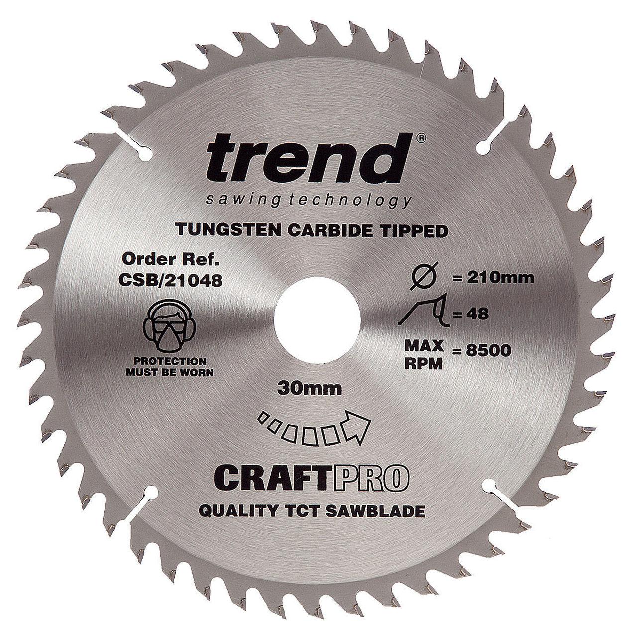 Trend CSB/21048 TCT Craft Saw Blade 210mm x 48T x 30mm Price Comparisons | Compare The Build