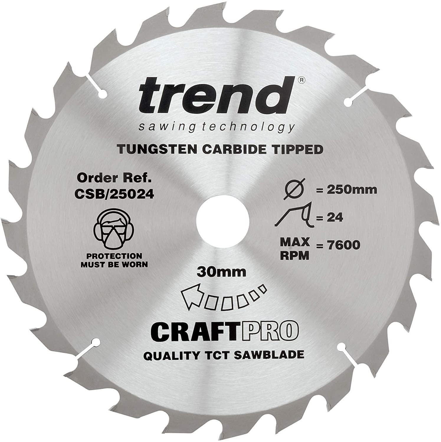 Trend CSB/25024 Craft Saw Blade 250mm x 24T x 30mm Price Comparisons | Compare The Build