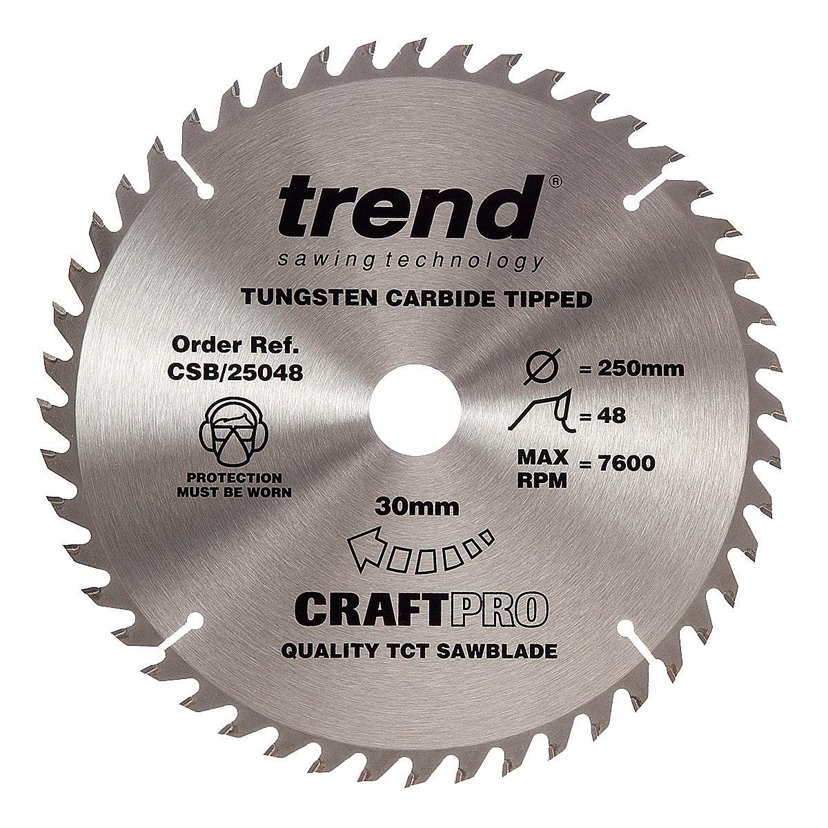 Trend CSB/25048 Craft Saw Blade 250mm x 48T x 30mm Price Comparisons | Compare The Build