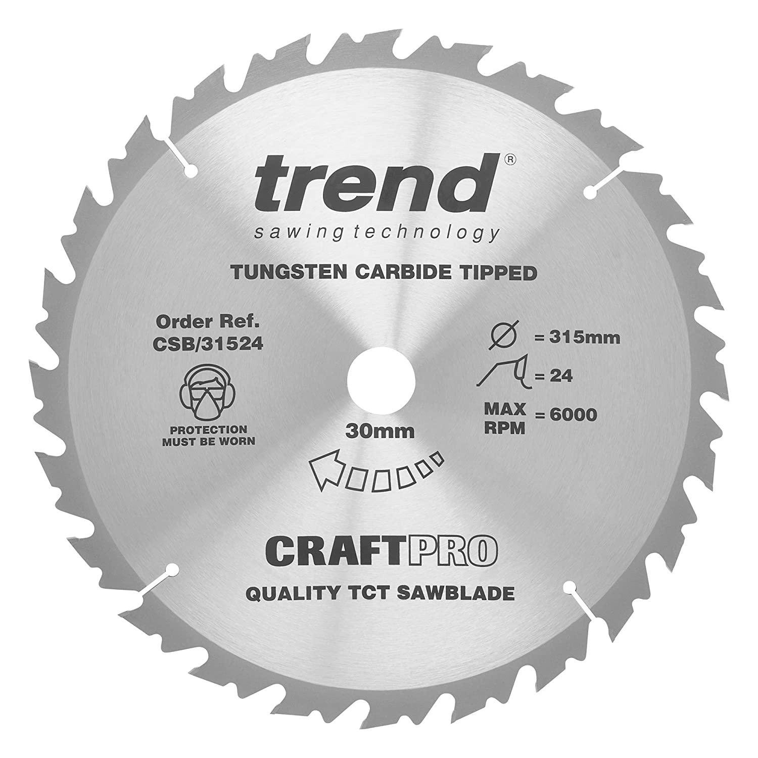 Trend CSB/31524 TCT saw blade 315mm x 24 teeth x 30mm Price Comparisons | Compare The Build