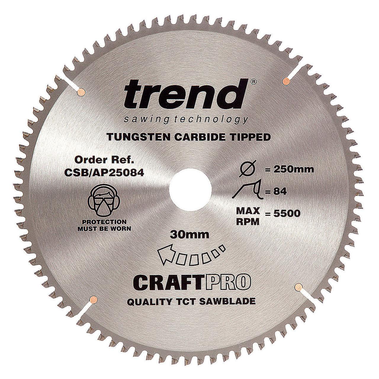 Trend CSB/AP25084 Craft Saw Blade Aluminium & Plastic 250mm x 84T x 30mm Price Comparisons | Compare The Build