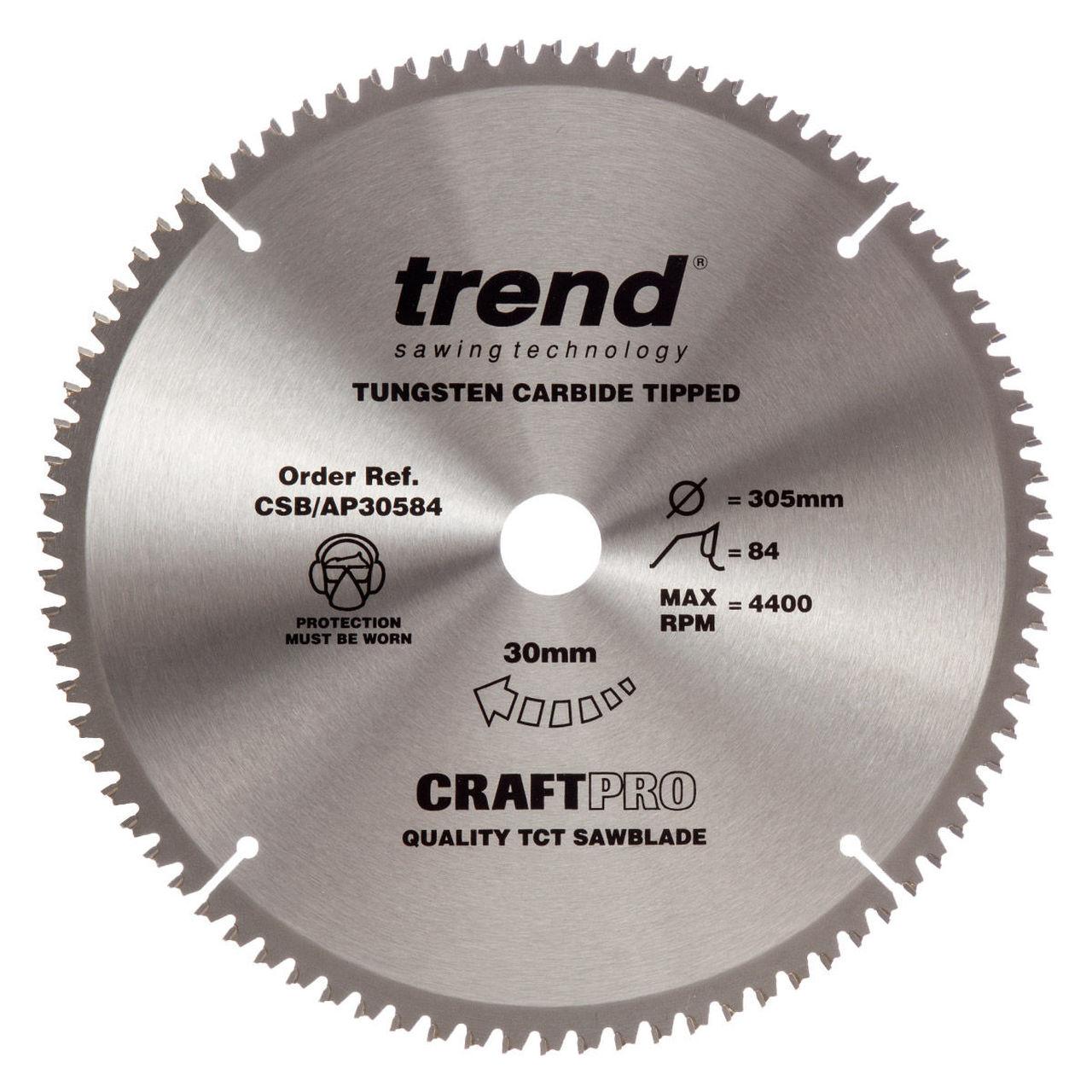 Trend CSB/AP30584 Saw Blade Aluminium & Plastic 305mm x 84T x 30mm Price Comparisons | Compare The Build