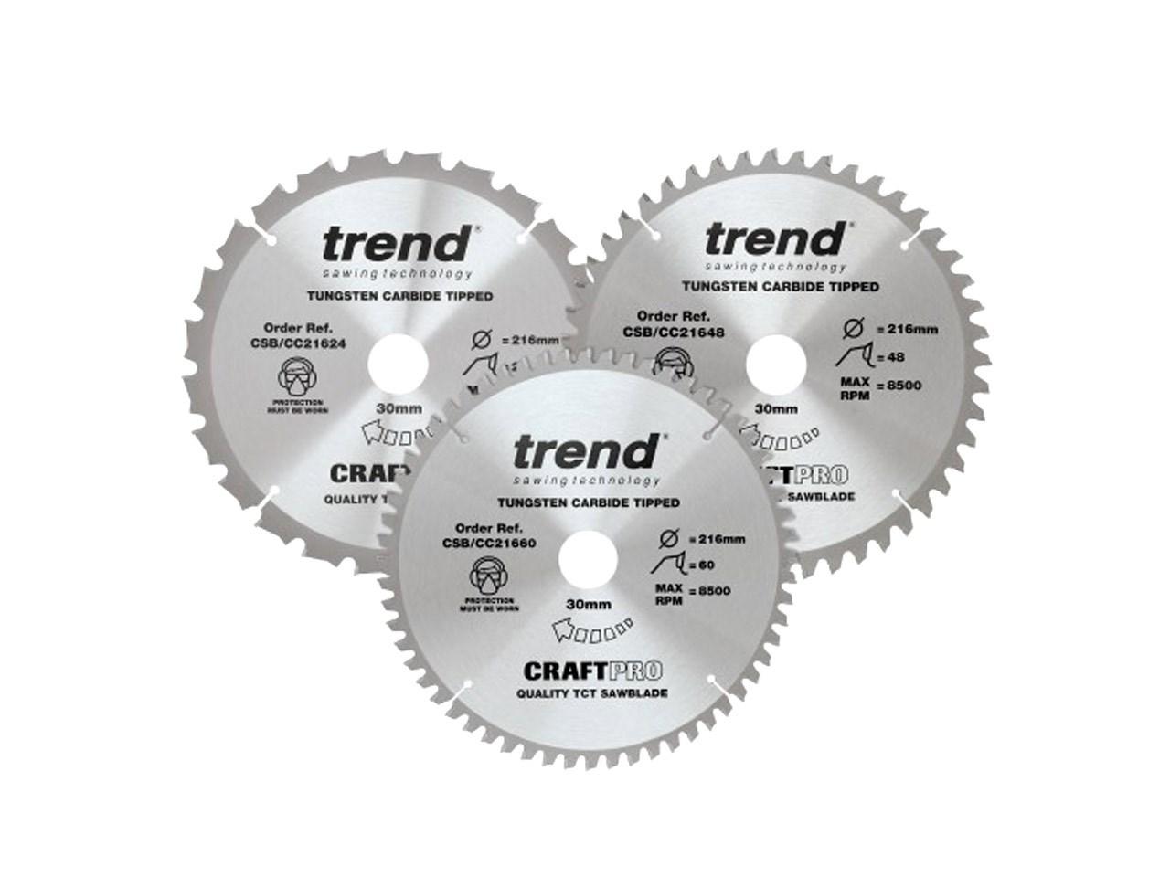 Trend CSB/CC216/3PK  216mm Craft Saw Blade Triple Pack Price Comparisons | Compare The Build