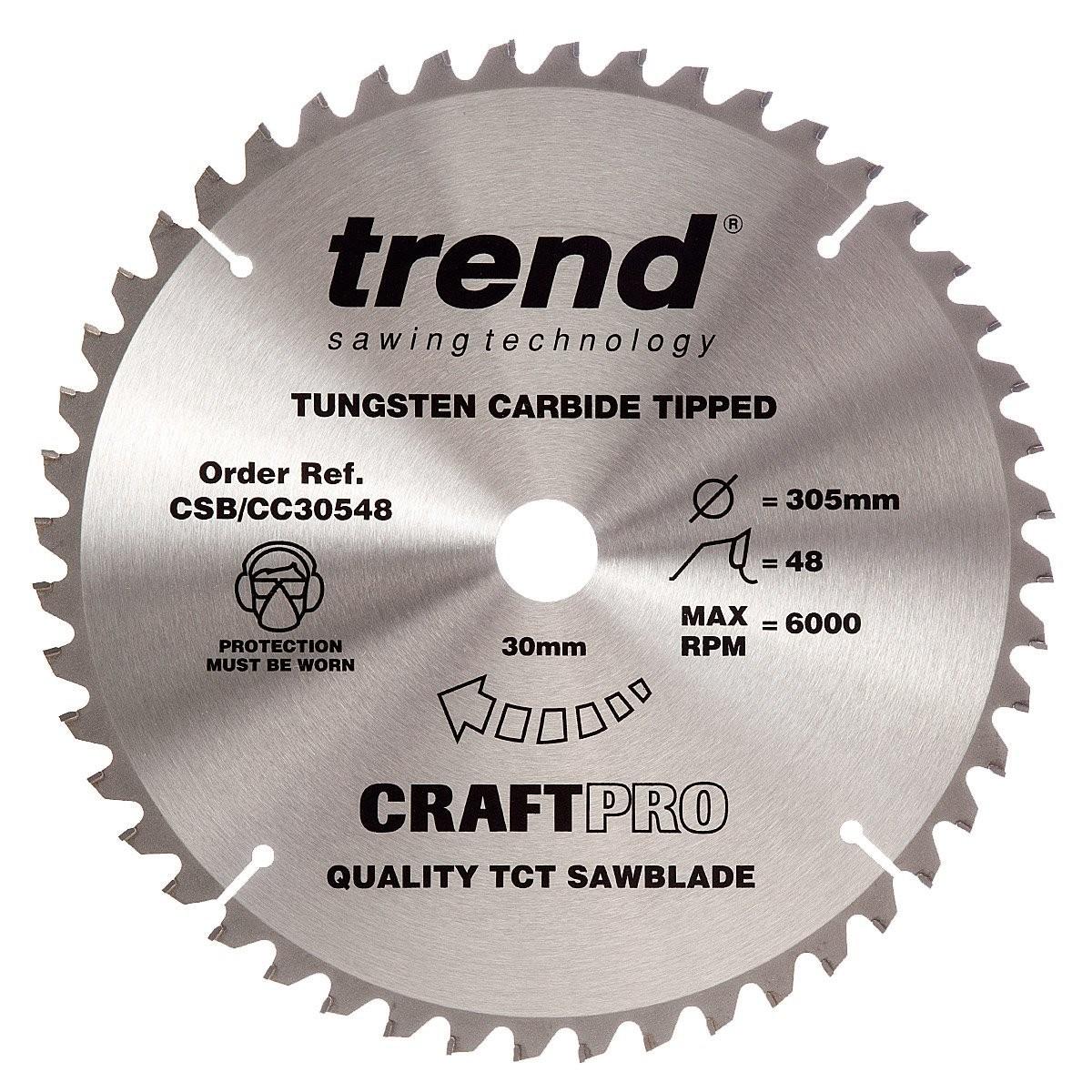 Trend CSB/CC30548 TCT Craft Saw Blade Crosscut 305mm x 48T x 30mm Price Comparisons | Compare The Build