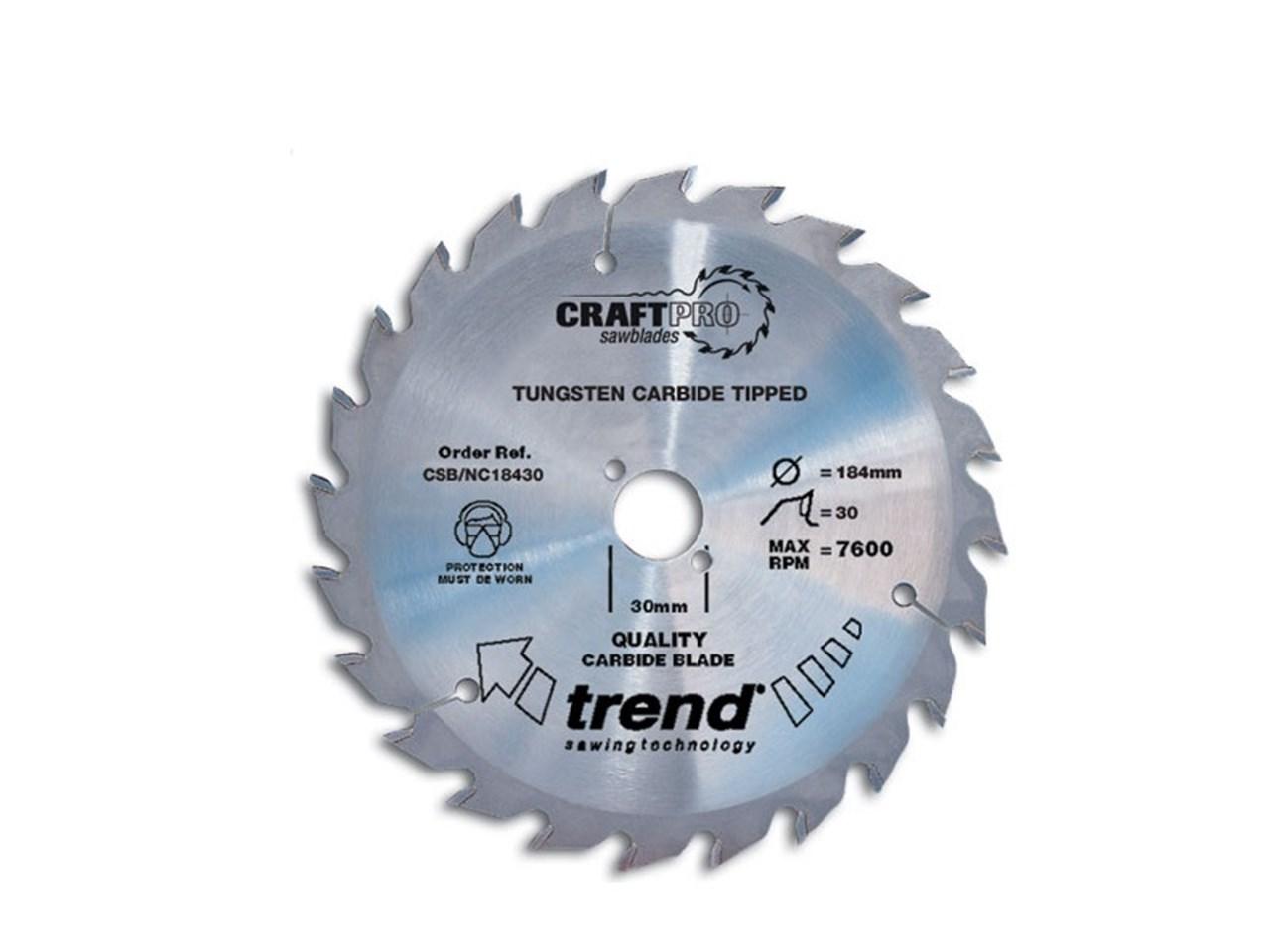 Trend CSB/NC18430A Craft Saw Blade TC Nail Cutting 184mm x 30T x 30mm Price Comparisons | Compare The Build