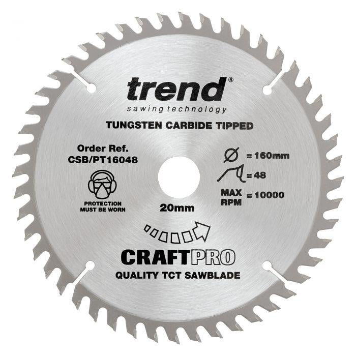 Trend CSB/PT16048 CraftPro 160mm x 20mm x 48 Tooth Fine Finish For Plunge Saws Price Comparisons | Compare The Build