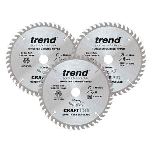 Trend CSB/PT165/3PK 165mm Saw Blade Triple Pack Price Comparisons | Compare The Build