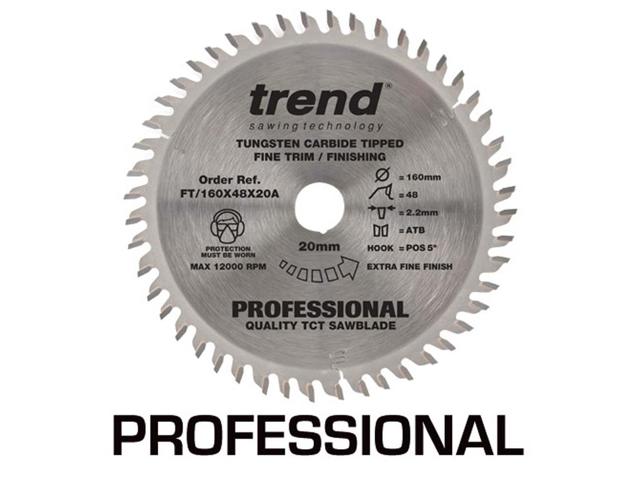 Trend FT/160X48X20A Plunge Saw Blade Fine 160mm x 48T x 20mm Price Comparisons | Compare The Build