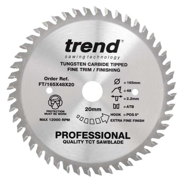 Trend FT/165X48X20 Fine Plunge Saw Blade 165mm x 48T x 20mm Price Comparisons | Compare The Build